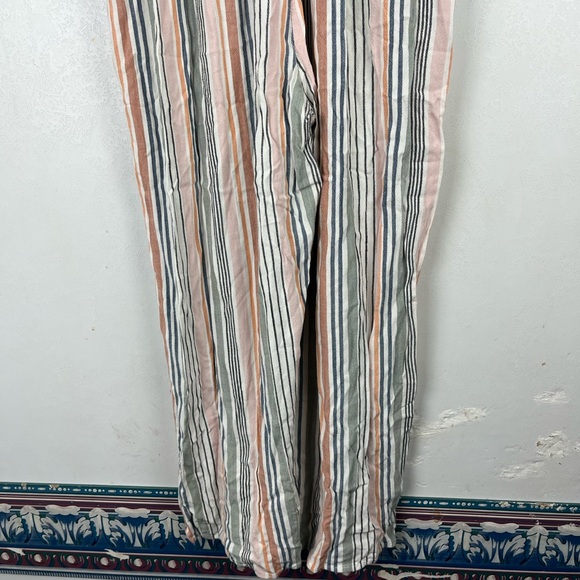 Saltwater Luxe Womens Striped Jumpsuit Sleeveless Wide Leg Pockets Size Medium - Picture 10 of 12